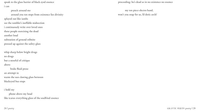 Gigantic Sequins 10.1; editors: Kimberly Ann Southwick, Tafisha A. Edwards, meg willing, et al; cover: Scott Minzy; giganticsequins.com