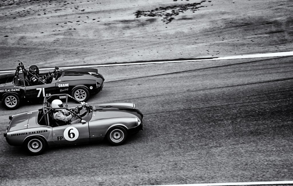 Cars racing at Laguna Seca